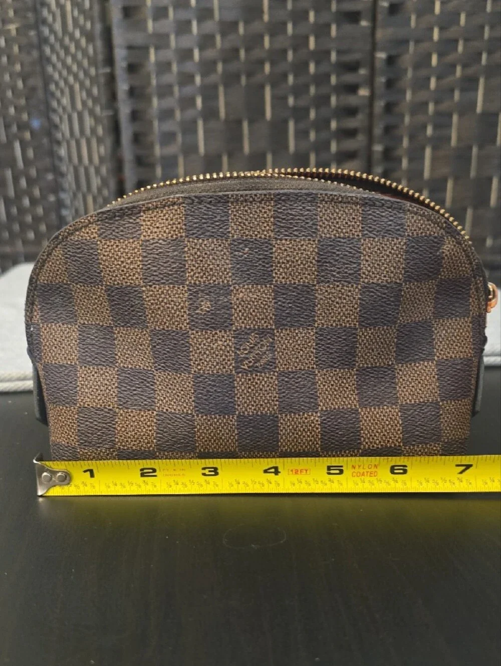 Louis Vuitton Damier Ebene Cosmetic Pouch PM (AS IS / Read Description)